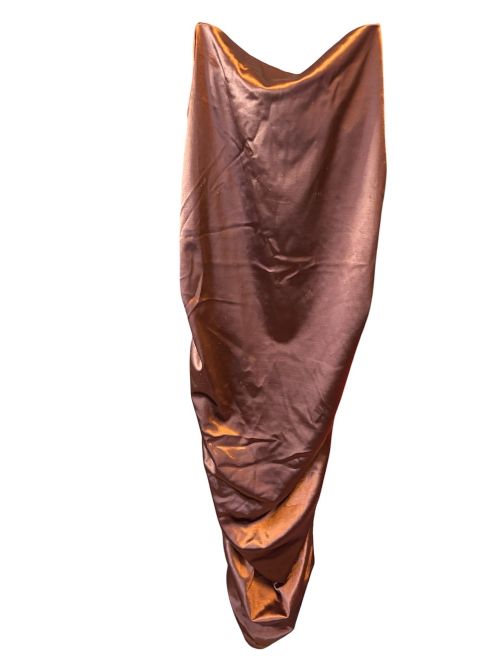 ⭐️Forever 21 Copper Brown Asymmetrical Satin Maxi dress